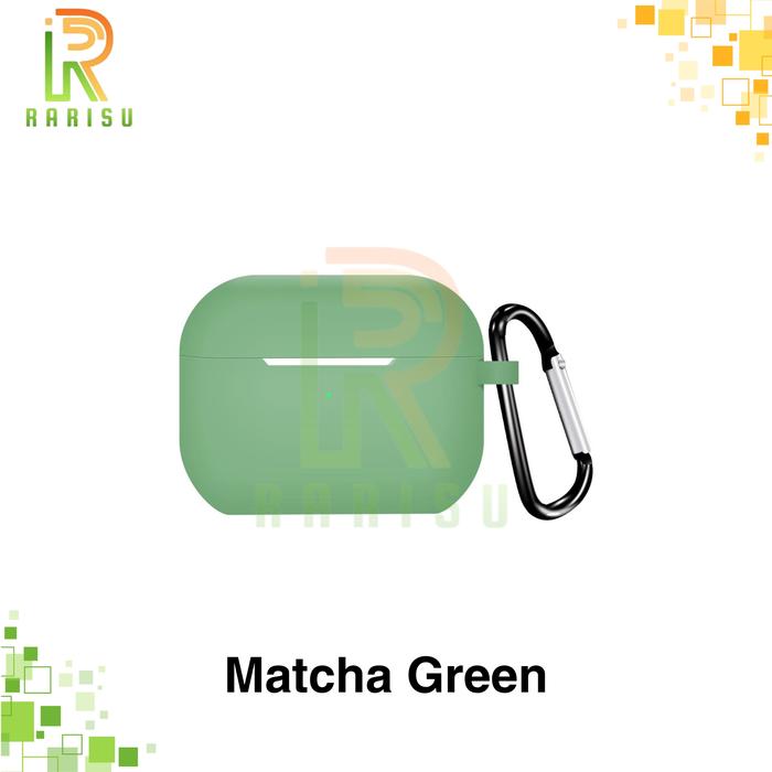 Gambar Case Casing Cover Silicone Protective Apple Airpods Pro 2 2022 + Carabiner Rarisu - Matcha Green dari Rarisu Store.id undefined Tokopedia