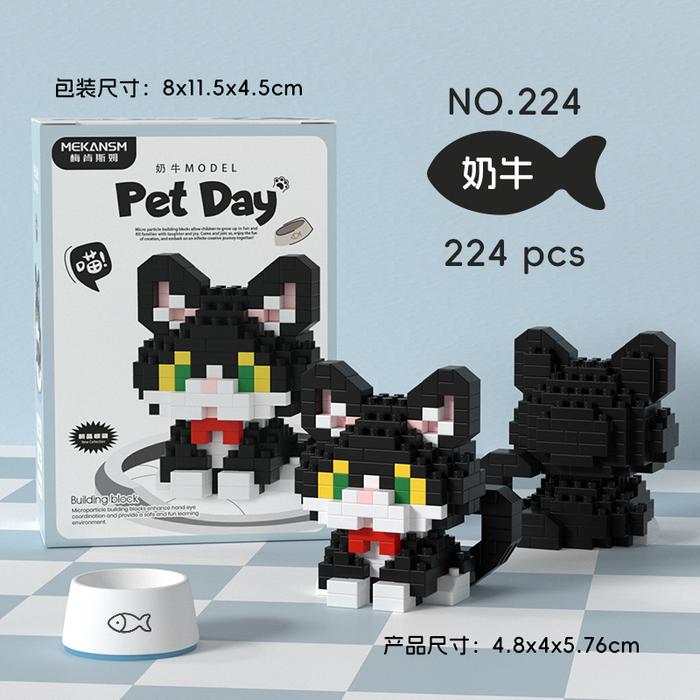 Gambar Mini Bricks Toys Kartun Cat Kucing/ Mainan Bricks Dog Anjing/ Mainan Block 3D / Mainan Block / Nano Block/Mainan Balok Kartun/ Mainan Edukatif - Cow Cat dari Poppy’s Studio undefined Tokopedia