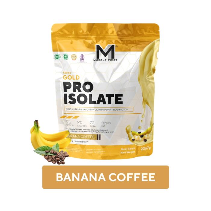 Gambar Muscle First M1 Pro Isolate 5 lbs Gold Series - Banana Coffee, Shaker+Strap dari Aest Nutrition undefined Tokopedia