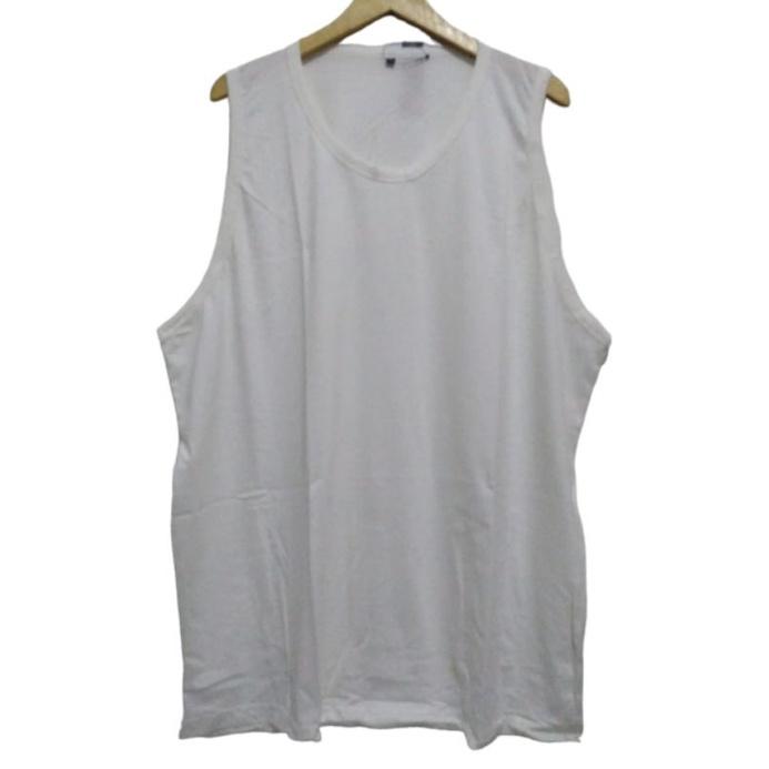 Gambar KAOS SINGLET LEKBONG JUMBO OVERSIZE BIG SIZE KATUN MURAH OLAHRAGA SPORTY GYM BAHAN ADEM XXL XXXL XXXXL XXXXXL XXXXXXL 2XL 3XL 4XL 5XL 6XL PRIA - Putih, XXXXXL dari TokoGrosiranJumbo undefined 2 Tokopedia