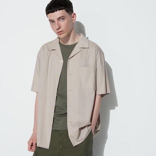 Gambar UNQ Modal Cotton Open Collar SS Shirt Kemeja Pria Polos - Smooth Brown, XXL dari OTOMO Store undefined Tokopedia