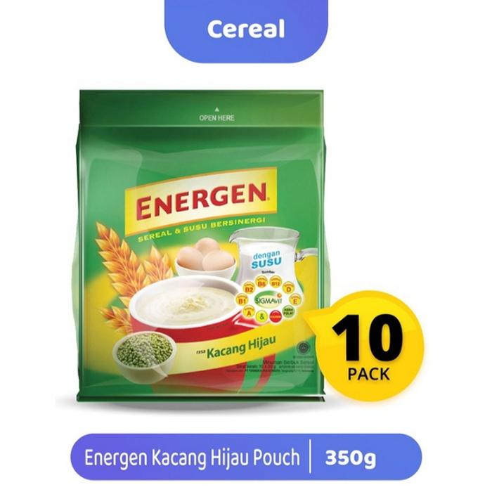 Gambar ENERGEN Minuman Sereal Coklat 10x30gr / Energen Vanila / Energen Kacang Hijau / Sereal - KACANG HIJAU dari CentralMarket96 undefined Tokopedia