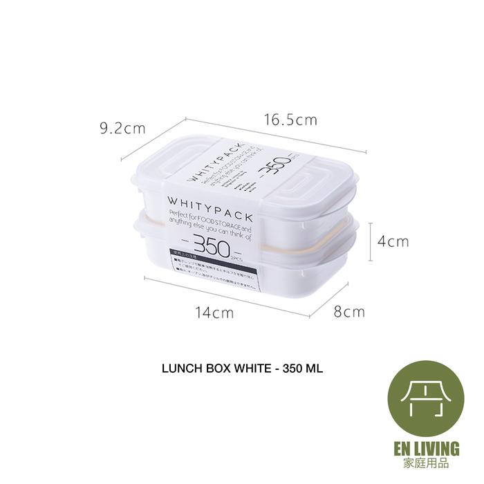 Gambar EN LIVING Lunch Box White SERIES / Kotak Bekal / Kotak Makan / Lunch Box Set - 350ML dari EN LIVING undefined Tokopedia