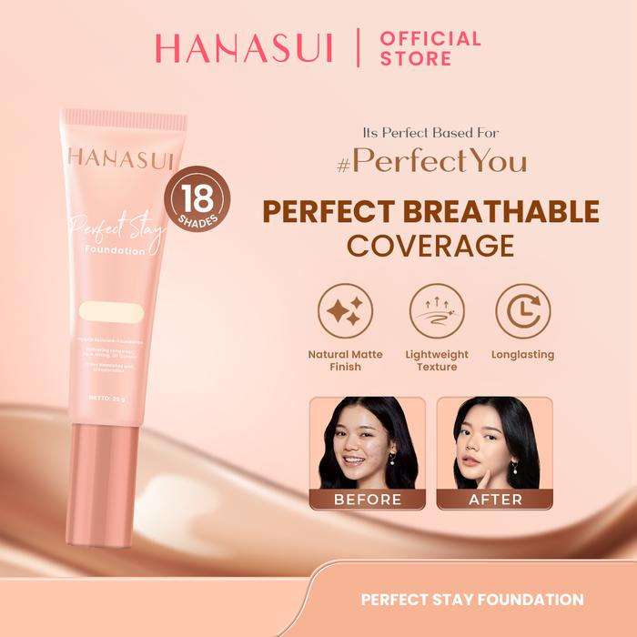 Gambar Hanasui Perfect Stay Foundation - 011 Sand dari Hanasui undefined Tokopedia