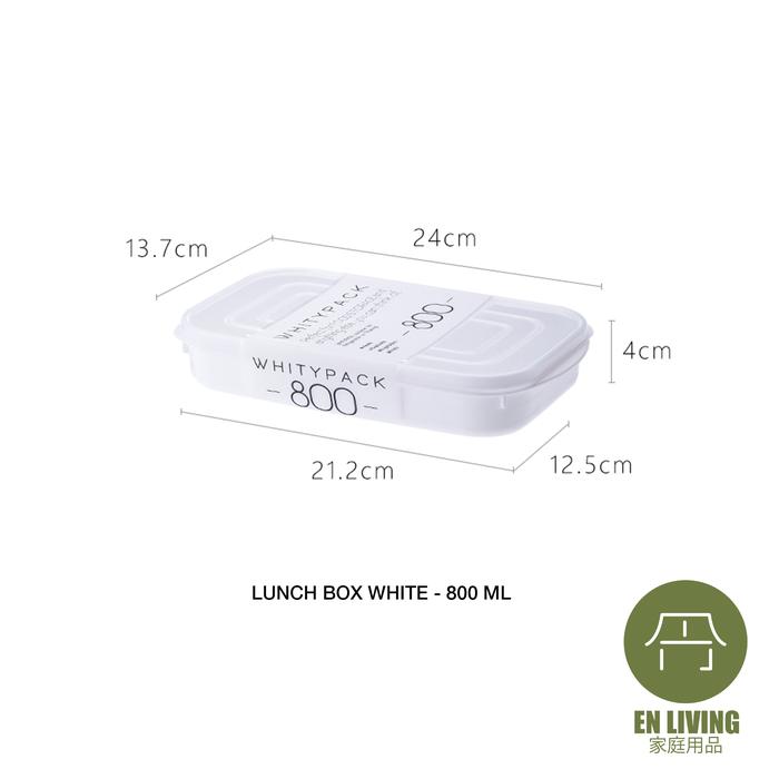 Gambar EN LIVING Lunch Box White SERIES / Kotak Bekal / Kotak Makan / Lunch Box Set - 800ML dari EN LIVING undefined Tokopedia