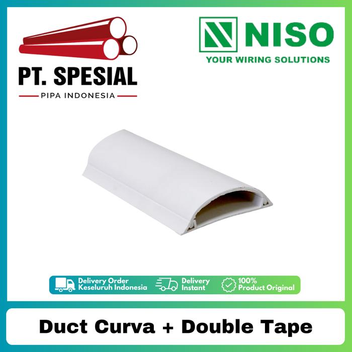 Gambar Kabel Duct Niso + Double Tape Niso Ducting Lantai Oval Niso 1M - 06 - 10 x 35 dari PT. Phoeniks Jaya Mandiri undefined Tokopedia
