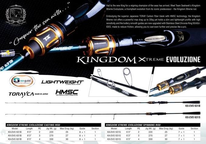 Seahawk Kingdom Xtreme Rod TEAM SEAHAWK Kingdom Extreme Evoluzione