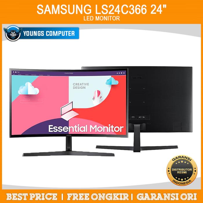 Gambar LED SAMSUNG 24" Curved FHD 75Hz HDMI S24C366 LS24C366 Curve Monitor - LS24D366 dari YOUNGS COMPUTER undefined Tokopedia
