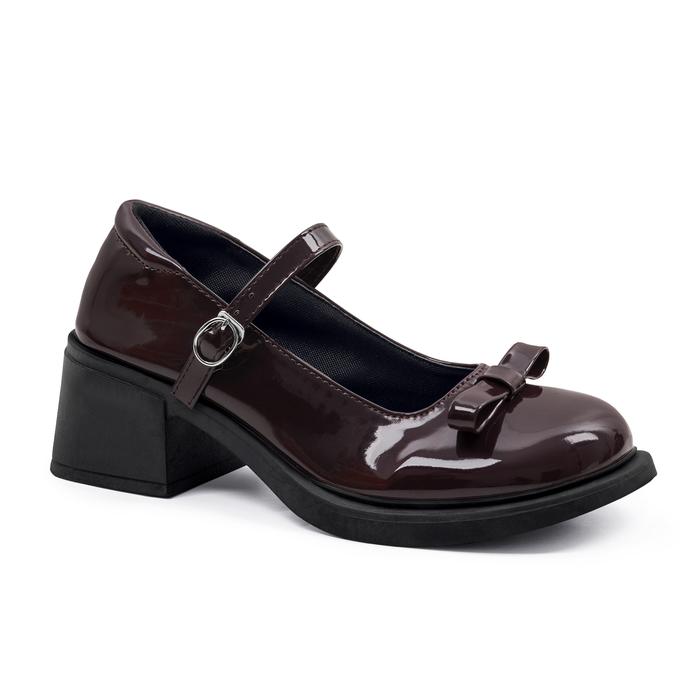 Gambar FF Sepatu Wanita Heels Mary Jane Upper Pita Kasual SK-122 - Cokelat, 40 dari FinlynFashion10 undefined Tokopedia