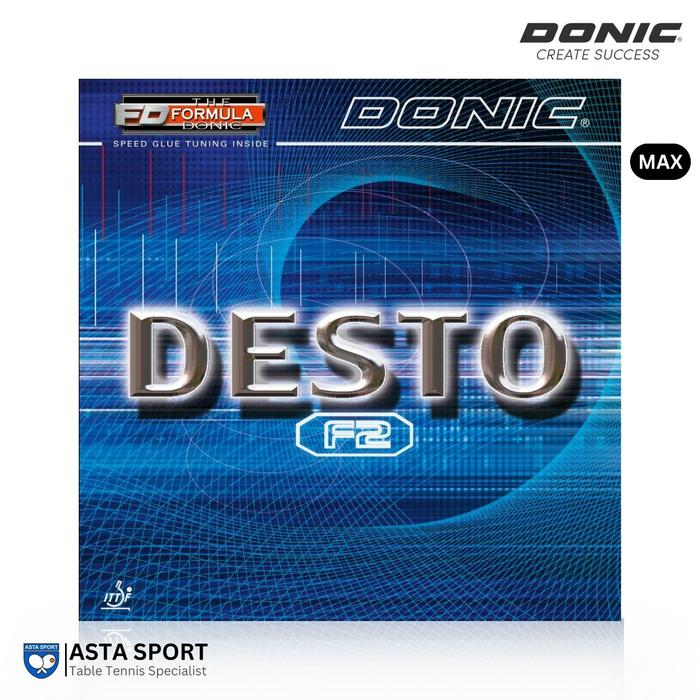 Gambar DONIC Desto F2 Karet Pingpong Rubber Tenis Meja - Hitam dari Asta Sport Donic Store Kota Administrasi Jakarta Barat Tokopedia