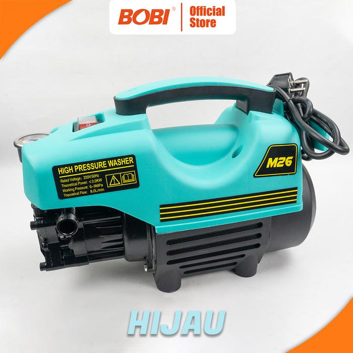 Gambar Electric High Pressure Washer Type M 26 High Pressure Mesin Cuci Mobil - Hijau dari BOBI SHOP Kota Administrasi Jakarta Utara Tokopedia