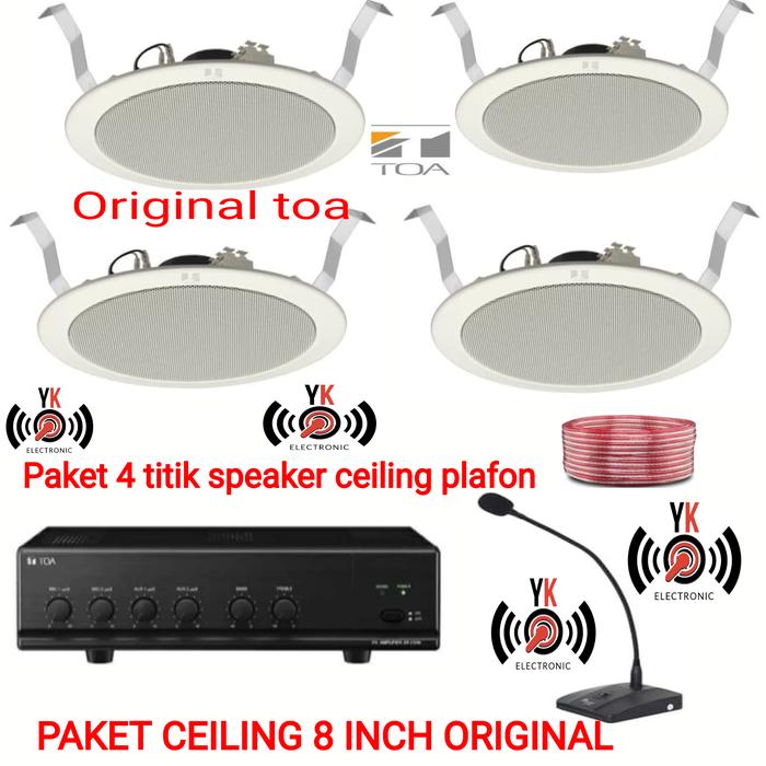 Jual Paket speaker ceiling toa inch unit toa zs 2852 original