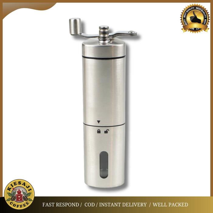 Hand coffee grinder Alat Penggiling biji kopi manual stainless steel di  Kiesaji Coffee Tokopedia - Main Image