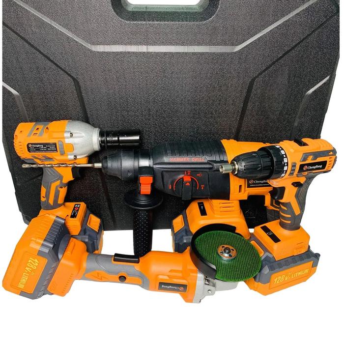 Gambar Murah Set Of 4Pcs Power Tools Kits Portable Lithium Electric Hamme dari Baizhan 644 undefined Tokopedia