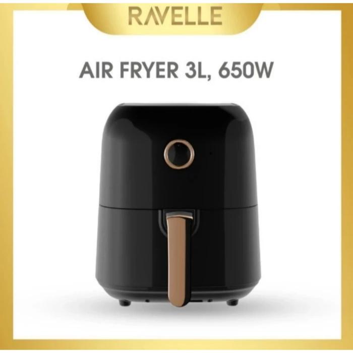 Gambar RAVELLE Air Fryer RAF 300 Menggoreng / Goreng Tanpa Minyak 3L Low Watt - Onyx Black, Oke Bubble Wrap dari BT Electronic undefined Tokopedia