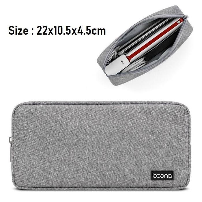 Gambar [BAONA] Tas AKSESORIES Digital Tipe PANJANG / Travel ACCESSORIES - LONG - Grey dari mariwah undefined Tokopedia