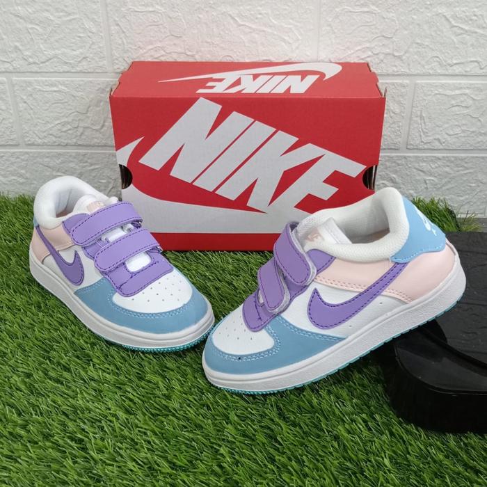 Gambar SEPATU SNEAKERS ANAK PEREMPUAN IMPORT DUNK LOW SIZE 26-37 - F1 Peach Ungu, 35 dari homesneakerskids undefined Tokopedia