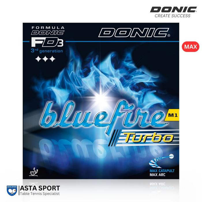 Gambar DONIC Bluefire M1 Turbo Karet Pingpong Rubber Tenis Meja - Merah dari Asta Sport Donic Store undefined Tokopedia