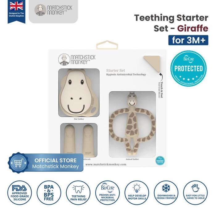 Gambar Matchstick Monkey Teething Starter Set, Gigitan Bayi/Teether dengan - Giraffe dari bara shopid undefined Tokopedia
