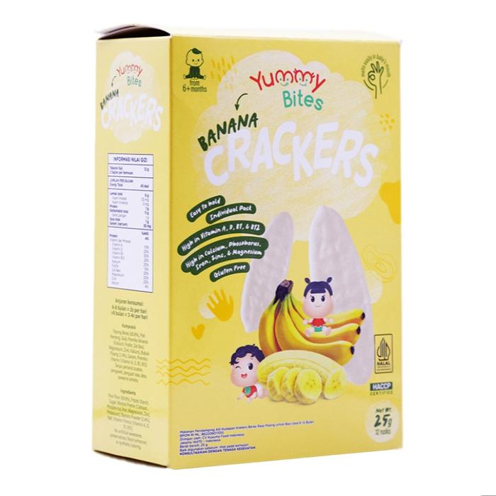 Gambar Yummy Bites Rice Crackers Banana 25gr dari Meri Snack undefined Tokopedia