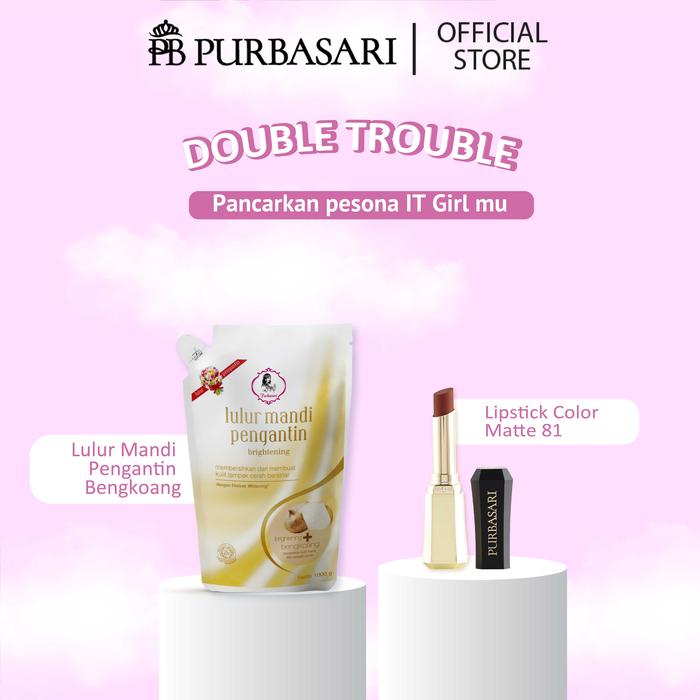 Gambar [2PCS]  Purbasari Lulur Pengantin 1kg Bengkoang & Lipstain Color Matte - LMP Bengakoang, CM 90 dari Purbasari Indonesia undefined Tokopedia