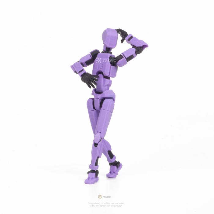 Gambar Dummy 13 Articulated Poseable Action Figure (Black Frame) - Purple dari Rassio Store undefined Tokopedia