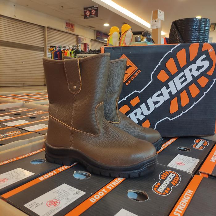 Gambar Sepatu Safety Krushers Texas Brown - Safety Shoes Krushers Texas Brown - 38 dari JB SAFETY INDONESIA undefined Tokopedia