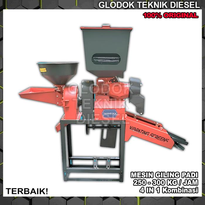 Gambar Mesin Gilingan Padi Tepung Kombinasi Kapasitas 250 - 300 KG / Jam 4 in 1 Pro Original Terbaik Giling Filter Gabah Beras - Tanpa Penggerak dari Glodok Diesel undefined 3 Tokopedia
