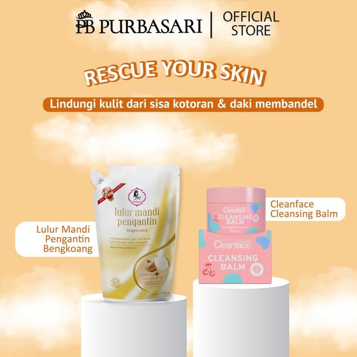Gambar [ISI 2PCS] Purbasari Lulur Mandi Pengantin 1kg + Cleanface Cleansing Balm 25g - Bengk+Cleansing dari Purbasari Indonesia undefined Tokopedia