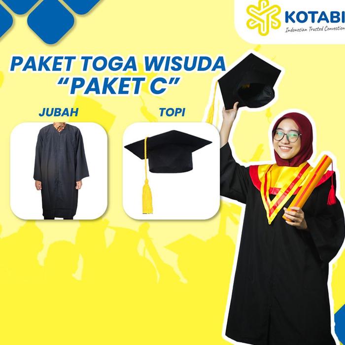 Gambar Toga Wisuda Lengkap Dengan Aksesoris,Seragam Toga Wisuda Lengkap, Toga - PAKET WISUDA C dari Cahaya Grosirindo undefined Tokopedia