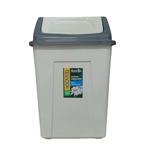 Gambar Rovega tong sampah Plastik / tempat sampah Plastik Premium Food Grade DB15GY - Abu-abu dari Rovega Premium Houseware undefined Tokopedia