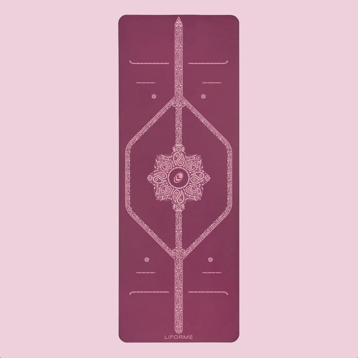 Gambar LIFORME PAISLEY PASSION YOGA MAT - maroon dari Aiden Zhu Yoga undefined Tokopedia