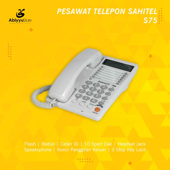 Gambar Telepon Rumah Kantor Dinding Sahitel S75 / Telephone Sahitel S75 - Putih dari My Abiyyu Store undefined Tokopedia