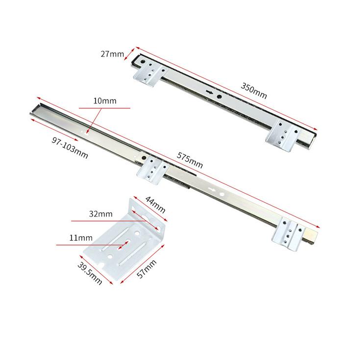 Gambar 27mm Rel Laci Keyboard Tray Set Track Meja Keyboard Rel Keyboard Tray - 27-Putih dari Encounter-Y undefined Tokopedia