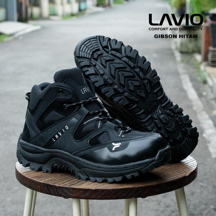 Gambar Sepatu Safety Boots Keren Ujung Besi Premium Proyek Kerja Lavio Gibson Shoes Pria Outdoor - Hitam, 39 dari Lavio Cladico Warehouse undefined Tokopedia