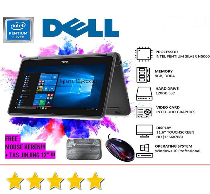 Gambar LAPTOP 2 IN1 TOUCHSCREEN - DELL LATITUDE 3190 intel pentium silver n5000 - 8GB/512GB / FREE TAS & MOUSE - 4GB/128GB dari Sparta Electronic undefined Tokopedia