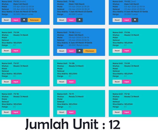Gambar Aplikasi Kasir Rental PS / Bilyard Software Program - 12 dari beymart1 undefined Tokopedia