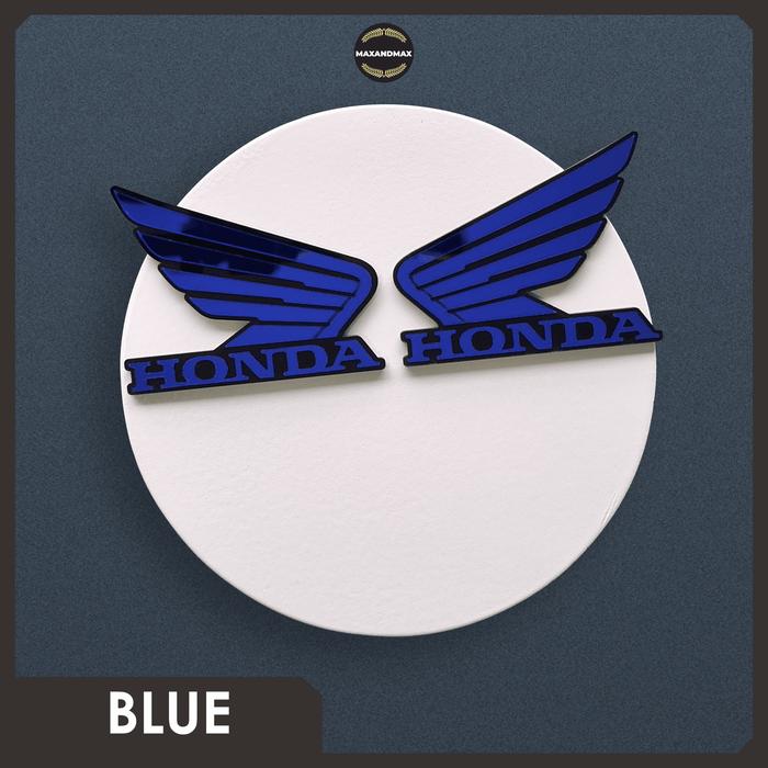 Gambar Emblem Honda Wings 2 PCS Logo Timbul 3D Aksesoris Motor Emblem Honda Sayap - H WINGS BLUE dari maxandmax undefined Tokopedia