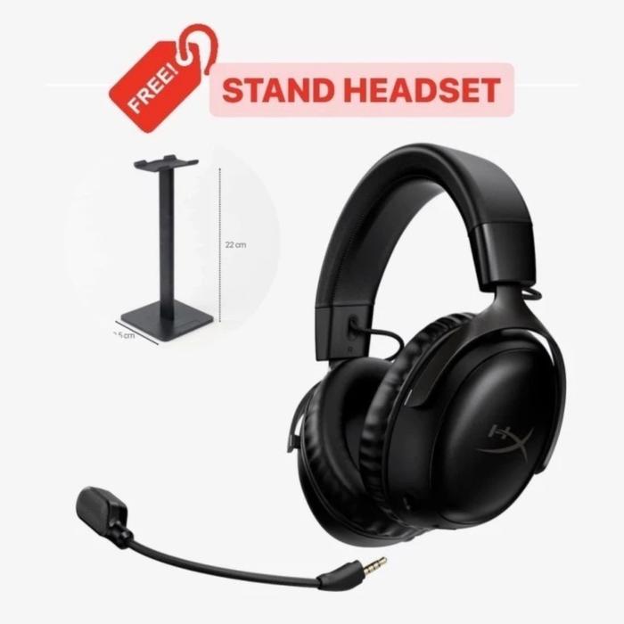 Gambar HyperX Cloud III Wireless Gaming Headset Cloud 2 7.1 Surround headphone - Cloud III Black dari Click & Go Tokopedia Kota Bandung Tokopedia