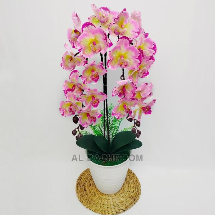 Gambar Ready ANGGREK LATEX PREMIUM JUMBO RANGKAIAN 2 CABANG BUNGA ANGGREK - no.8 dari mizushop26 undefined Tokopedia