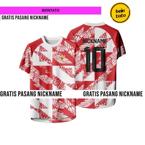 Gambar BAJU JERSEY LATIHAN TIMNAS INDONESIA PRE-MATCH 2024/2025 - Merah putih, S dari beintato undefined Tokopedia