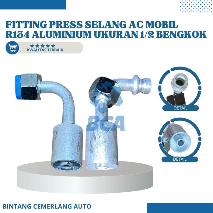 Gambar FITTING PRESS SELANG AC MOBIL UKURAN 1/2 3/8 5/8 - BENGKOK 1/2 dari Tukang AC Mobil undefined Tokopedia