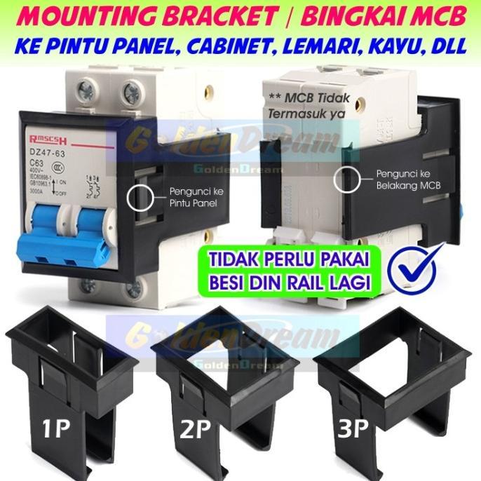 Gambar Mounting Bracket MCB Panel Snap Buckle Bingkai Frame Dudukan Pintu Box - 1P dari Neon_Tech undefined Tokopedia