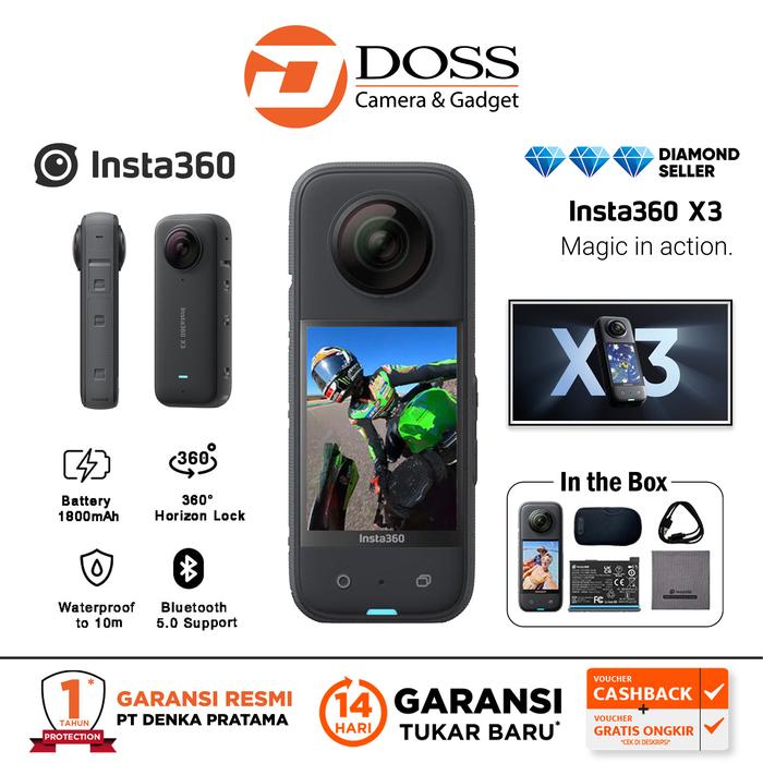 Gambar Insta360 ONE X3 Action Camera Waterproof Insta 360 ONE X3 - One X3 dari DOSS Camera & Gadget undefined Tokopedia