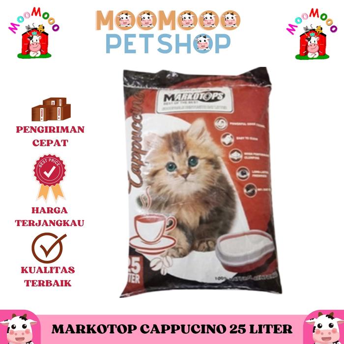 Gambar Pasir kucing Murah gumpal wangi markotop 25 liter/ 20 Kg - Cappuccino dari Moo Mooo Petshop undefined Tokopedia