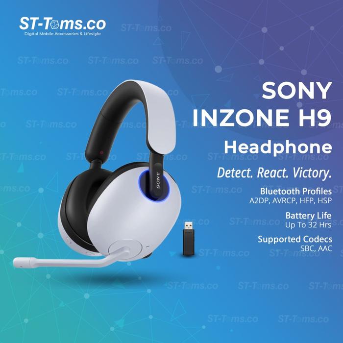 Gambar Sony INZONE H9 Noise Cancelling Wireless Gaming Headphone - White dari ST-Toms.co undefined Tokopedia