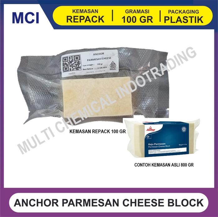 Gambar ANCHOR PARMESAN CHEESE BLOCK 100 GR REPACK / KEJU PARMESAN BLOK dari Multi Chemical Indotrading undefined Tokopedia