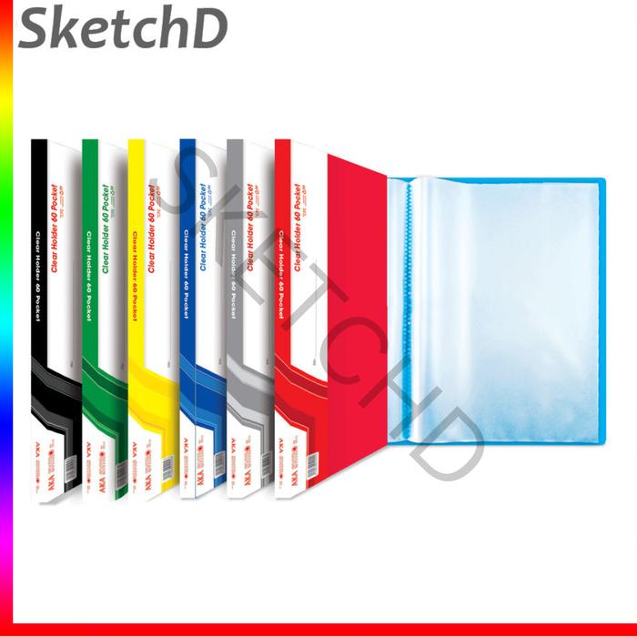 Gambar Map Clear Holder F4 Akashiro 40 sheet - Document Keeper - Display Book - Kuning dari SketchD undefined Tokopedia