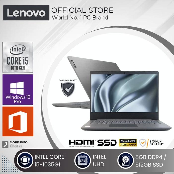 Jual LENOVO V14 IIL INTEL CORE i5-1035G1 RAM 8GB 512GB SSD 14