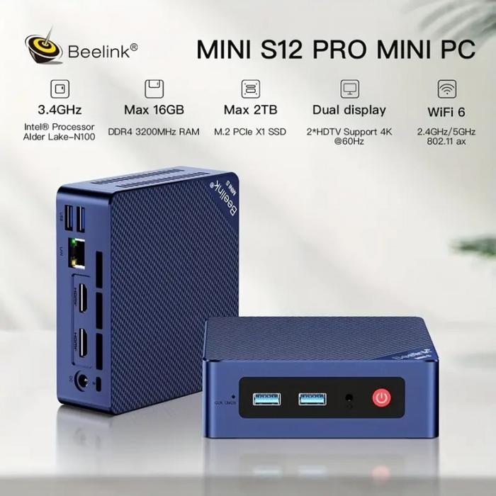 Beelink Mini Pc N100プロセッサー（最大3.40GHz） W 11ミニ